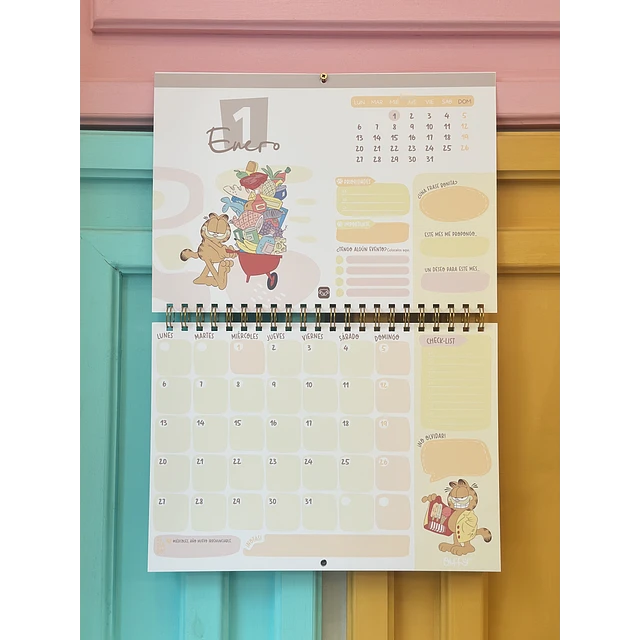Calendario y Planner mensual Garfield