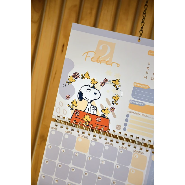Calendario y Planner mensual Snoopy 2025