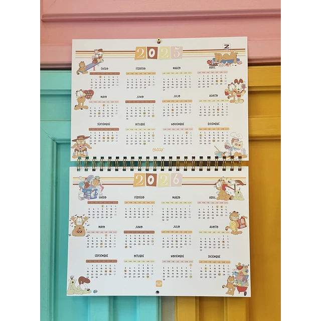 Calendario y Planner mensual Garfield