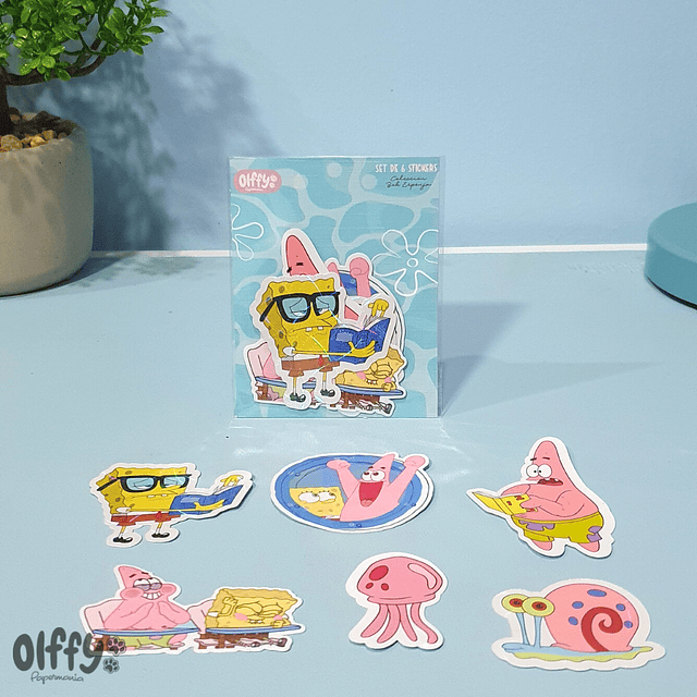 Set Stickers Bob Esponja