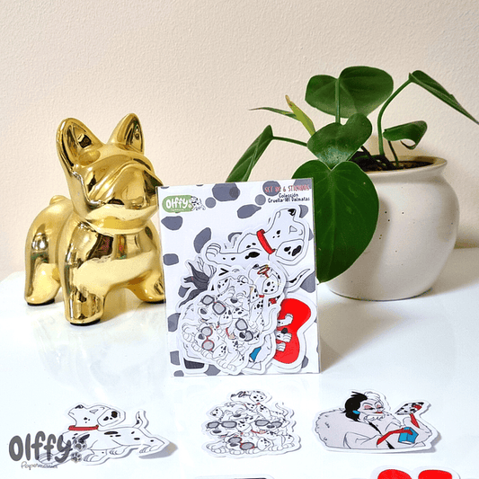 Set Stickers Cruella y los 101 Dalmatas.