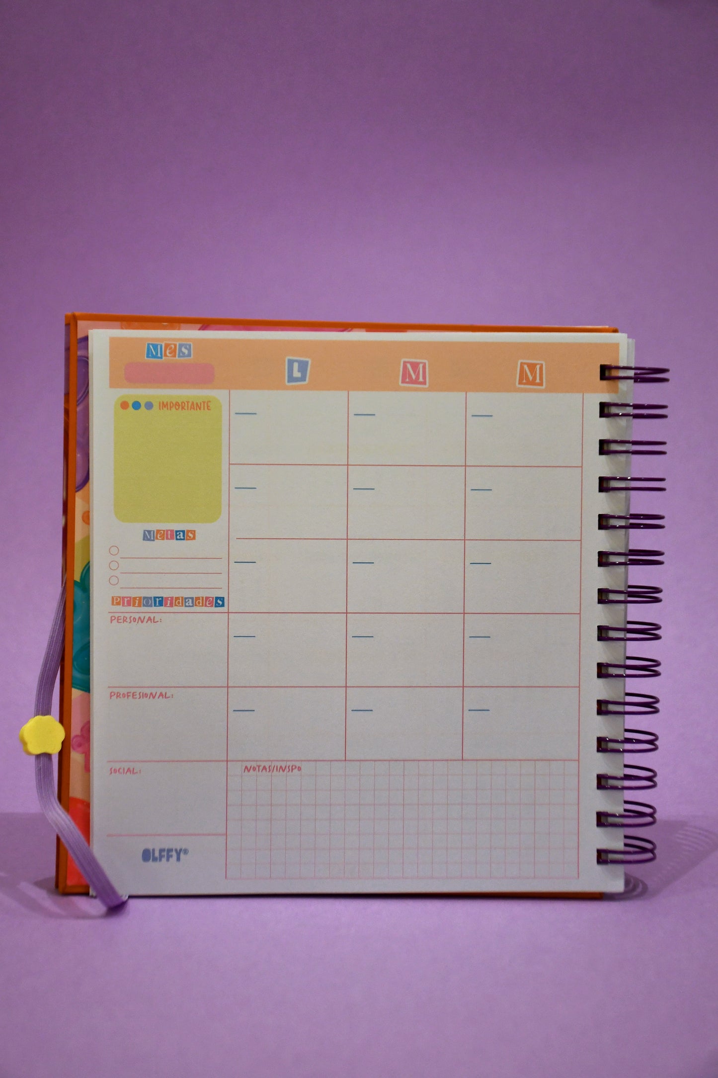 Cuaderno plan mensual Dulce Olffy